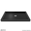 DreamLine Shower Base | 42 x 34 | Center Drain | Black
