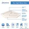 Neo Angle Shower Base | 38 x 38 | Corner Drain | Biscuit