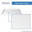 Double threshold shower base texture detail, showing a textured surface design