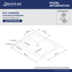 DreamLine Shower Base | 42 x 42 | Center Drain | Biscuit