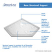 Neo Angle Shower Base | 42 x 42 | Corner Drain | White