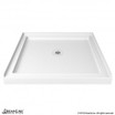36 x 36 Dreamline shower base with textured surface and center drain