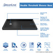 Double Threshold Shower Base | 54 x 36 | Left Drain | Black
