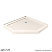 Neo Angle Shower Base | 42 x 42 | Corner Drain | Biscuit