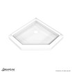Solid Surface Neo-Angle Shower Base | 36 x 36 | Corner Drain