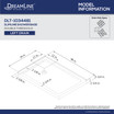 Double Threshold Shower Base | 48 x 34 | Left Drain | White