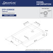 Tile Ready Shower Pan | 60 x 36 | Right Drain