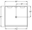 Walk in Shower 60 X 60 inch (EZA6060BF5P1.125C)