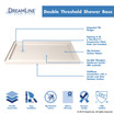 Double Threshold Shower Base | 54 x 36 | Left Drain | Biscuit
