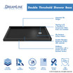 Double Threshold Shower Base | 54 x 36 | Right Drain | Black