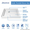 DreamLine Shower Base | 42 x 42 | Double Threshold | White