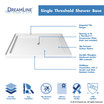 DreamLine Shower Base | 42 x 34 | Center Drain | White