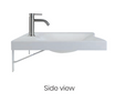 Solid Surface Sink with Curved Front | Wall Mounted