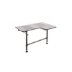 L-shaped ADA compliant folding shower seat with legs, with a polished stainless steel finish