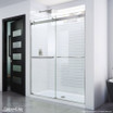 Frameless Dreamline Encore sliding shower door in modern bathroom setting