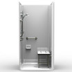 ADA Shower Stall | 40 x 38 | Smooth Wall Finish | Multi-Piece