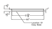 60 x 32 barrier-free shower pan, side view