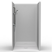 Code Compliant Shower Stall | 46 x 52 | Single Piece | Roll In