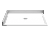 Corner shower pan, 60 x 60 inches, center drain, barrier-free design