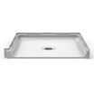 ADA-compliant shower base, 40" x 38", with a low-threshold entry and center drain