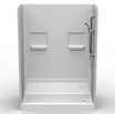 Curbed Shower | 60 x 34 | Multi-Piece | Subway Tile Pattern