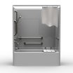 ADA Bathtub Shower | 60 x 32 | Single Piece | Smooth Wall