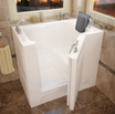 Compact walk-in bathtub by Meditub with a door for easy access