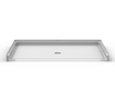 ADA-compliant shower pan, 63 x 37 inches, barrier-free design, with a central drain