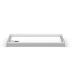 Curbed shower pan, 60 x 36 inches, with a 4-inch threshold, designed for left, right, or center drain configurations