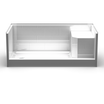 Shower Base With Molded Seat | 60 x 36 | L/R Drain | 5" Curb