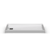 Curbed shower pan, 60 x 36 inches, with a center drain and 4-inch threshold