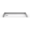 Barrier-free shower pan, 54 x 36 inches, with a center drain and a slip-resistant textured surface