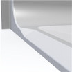 ADA compliant 63 x 33 single-piece shower stall with low threshold and smooth walls