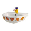 Wall Mounted Child Bathroom Sink | Whimsical Bird Decorations (B44CMD02)