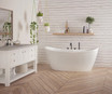 60 x 32 Effie freestanding bathtub with center drain and white AcrylX finish