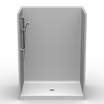 Curbed Shower Stall | 60 x 42 | Multi-Piece | 8" Tile Pattern