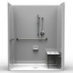 ADA Shower | 65 x 37 | 1-Piece | Center Drain | Smooth Walls ADA Shower | 65 x 37 | 1-Piece | Center Drain | Smooth Walls