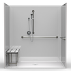 ADA Shower | 75 x 49 | 1-Piece | Center Drain | Smooth Finish ADA Shower | 75 x 49 | 1-Piece | Center Drain | Smooth Finish