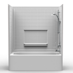 Bathtub Shower Combo | 60 x 30 | 4-Piece | 4" Tile Pattern Bathtub Shower Combo | 60 x 30 | 4-Piece | 4" Tile Pattern