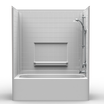 Bathtub Shower Combo | 60 x 30 | 4-Piece | 4" Tile Pattern