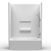 Bathtub Shower Combo | 60 x 30 | 4-Piece | 8" Tile Pattern Bathtub Shower Combo | 60 x 30 | 4-Piece | 8" Tile Pattern