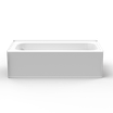 60 x 30 ADA compliant garden bathtub, one-piece 18-inch tall accessible soaking tub