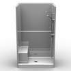 Curbed Shower | 48 x 36 | Built-in Seat | Single-Piece | Smooth Curbed Shower | 48 x 36 | Built-in Seat | Single-Piece | Smooth