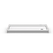 Best Bath 48 x 34 curbed shower pan with reinforced fiberglass construction and pre-leveled base