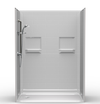 60 x 36 walk-in shower kit with left or right drain and subway tile wall pattern