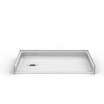 48 x 34 barrier free shower pan with low threshold and left or right drain for accessible bathrooms