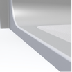60 x 60 fiberglass corner shower kit with subway tile pattern and open accessible entrance