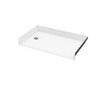 60 x 32 barrier-free shower pan for tub-to-shower conversion with low roll-in threshold