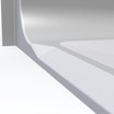 36 x 36 barrier-free shower stall with subway tile pattern and center drain