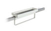 Grab Bar Shelf + Towel Holder in White